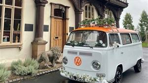 VW Campervan 1972 T2 Wedding car. Click for more information.