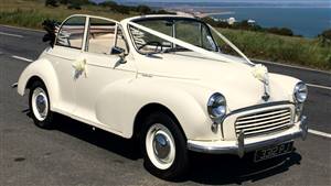 Morris Minor Wedding car. Click for more information.