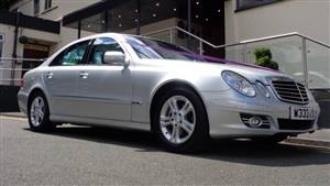 Mercedes E Class Wedding car. Click for more information.