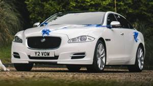 Jaguar XJL Portfolio Wedding car. Click for more information.