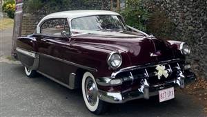 Chevrolet,Bel Air Sport Coupe,Garnet | White