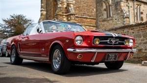 Ford,Mustang,Red with Black Stripe