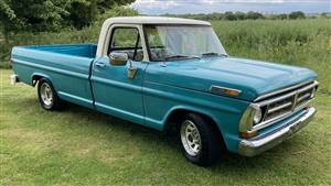 Ford,F100,Blue and White