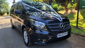 Mercedes V Class Wedding car. Click for more information.