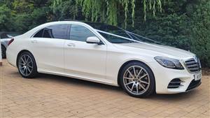 Mercedes S Class LWB Wedding car. Click for more information.
