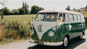 VW Campervan,Split Screen,Velvet Green & Vintage White