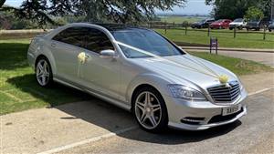 Mercedes S Class Wedding car. Click for more information.