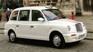 London Taxi TX4 Wedding car. Click for more information.