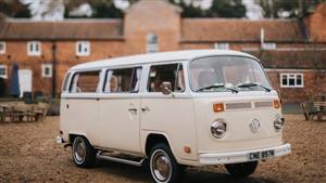 VW Campervan  T2 Bay Window Wedding car. Click for more information.