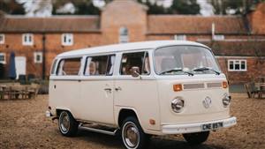 VW Campervan,T2 Bay Window,Cream and White