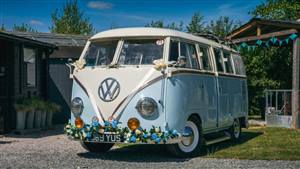 VW Campervan,1958 Splitscreen,Light Blue & White