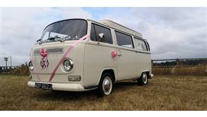 VW Campervan 1971 Devon Bay Window Wedding car. Click for more information.