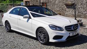 Mercedes E Class Wedding car. Click for more information.