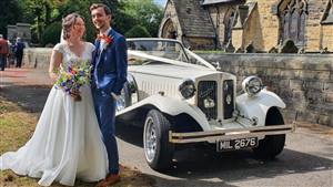 Beauford Convertible Wedding car. Click for more information.