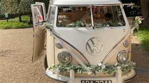 VW Campervan,Split Screen,White and Cream