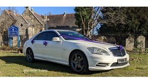 Mercedes S Class Wedding car. Click for more information.