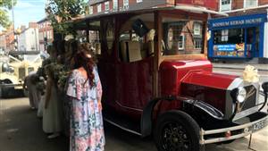 Charabanc Bus Wedding car. Click for more information.