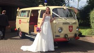 VW Campervan Bay Window Wedding car. Click for more information.