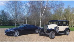Bride and Groom Pair 1 Badsworth and Aston DB9 Wedding car. Click for more information.