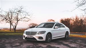 Mercedes S Class Wedding car. Click for more information.