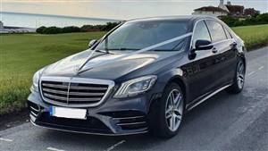 Mercedes S Class Wedding car. Click for more information.