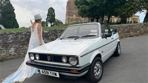 VW Golf Convertible Wedding car. Click for more information.