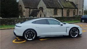 Porsche Taycan Wedding car. Click for more information.