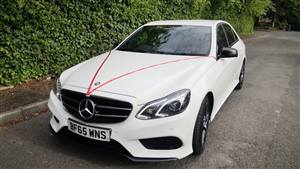 Mercedes E Class Wedding car. Click for more information.