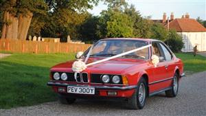 BMW 628csi Wedding car. Click for more information.