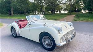 Triumph TR3A Wedding car. Click for more information.