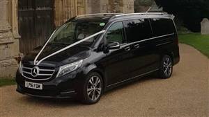 Mercedes V Class Wedding car. Click for more information.