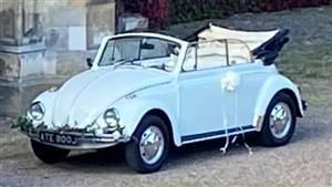 VW Cabriolet Beetle Wedding car. Click for more information.