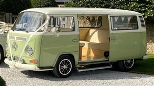 VW Campervan Bay Window Wedding car. Click for more information.