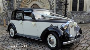 Rover P3 60 Wedding car. Click for more information.