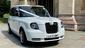 London Taxi LEVC Vista Plus Wedding car. Click for more information.