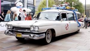 Cadillac Ecto1 Wedding car. Click for more information.