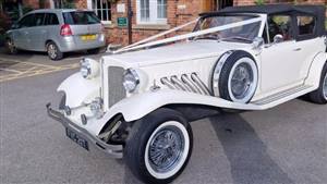 Beauford Open Top Tourer Wedding car. Click for more information.