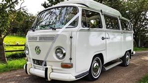 VW Campervan Bay Window Wedding car. Click for more information.