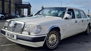 Mercedes E260 Stretch Limousine Wedding car. Click for more information.