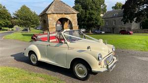 Morris Minor Wedding car. Click for more information.