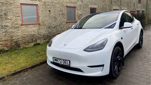 Tesla Y Wedding car. Click for more information.