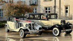 Beauford & Bramwith Vintage Pair Wedding car. Click for more information.