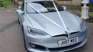 Tesla Model S Wedding car. Click for more information.