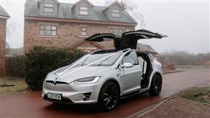 Tesla Model X Wedding car. Click for more information.