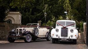 Vintage Pair Beauford & Princess Wedding car. Click for more information.