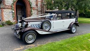 Beauford Convertible Wedding car. Click for more information.