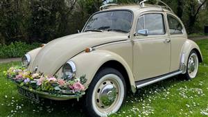 VW Beetle 1972 Wedding car. Click for more information.