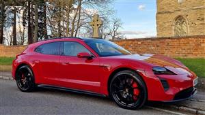 Porsche Taycan GTS Wedding car. Click for more information.