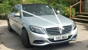 Mercedes S Class Wedding car. Click for more information.