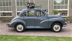 Morris Minor 1960 1000 Wedding car. Click for more information.
